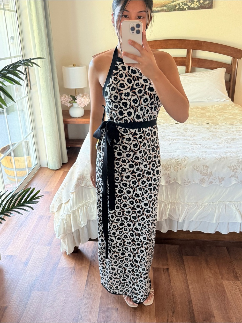 NWT Diane Von Furstenberg Floral Halter Maxi Dress Size S
